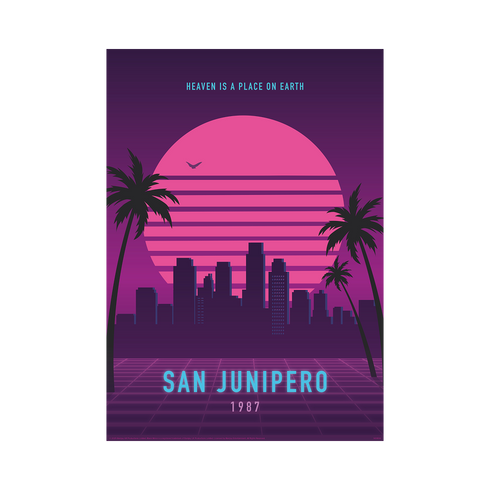 Official Black Mirror - San Junipero - A2 poster